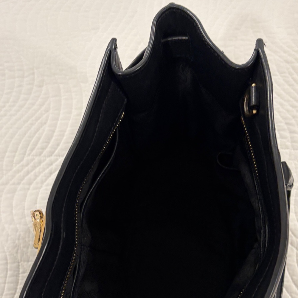 MICHAEL Michael Kors Black Hamilton Satchel with Gold Accents - Picture 13 of 15